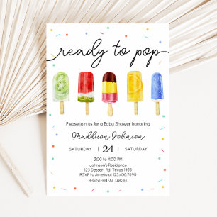 Popsicle Baby Shower Inbjudningar