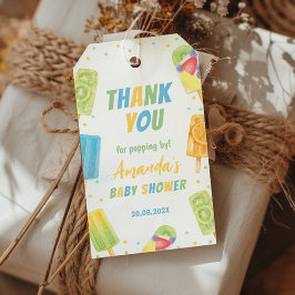Popsicle Baby Shower, sommaren Party Tack Presentetikett