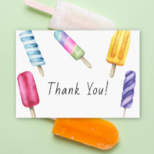 Popsicle Baby shower Tackkort