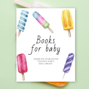 Popsicle babydusch - bokar för baby poster