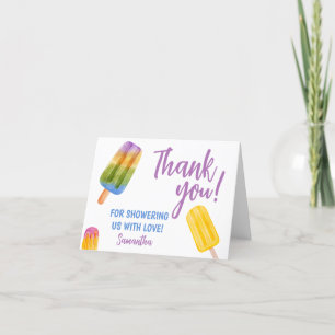 Popsicle babydusch Ice Cream sommaren party Tack Kort