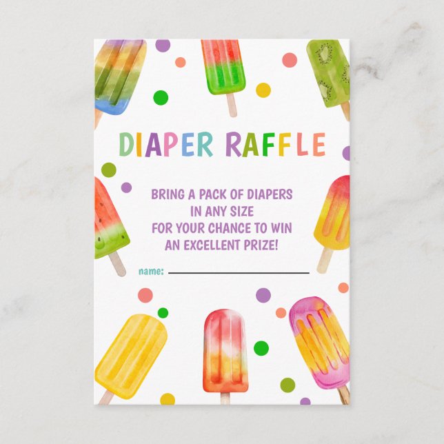 Popsicle babydusch Ice Cream sommaren party Tilläggskort (Framsida)