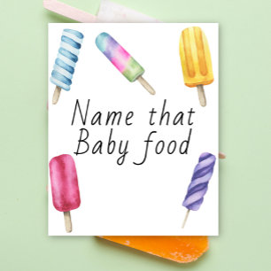 Popsicle babydusch - namn den baby maten poster