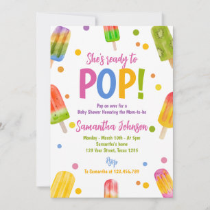 Popsicle babydusch sommaren party inbjudningar