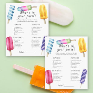 Popsicle babydusch - Vad är det i ditt handväska?