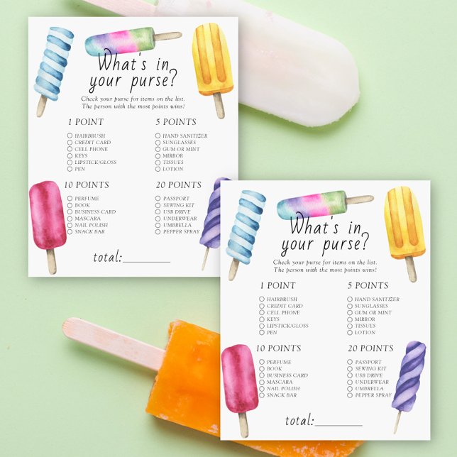 Popsicle babydusch - Vad är det i ditt handväska? (Skapare uppladdad)