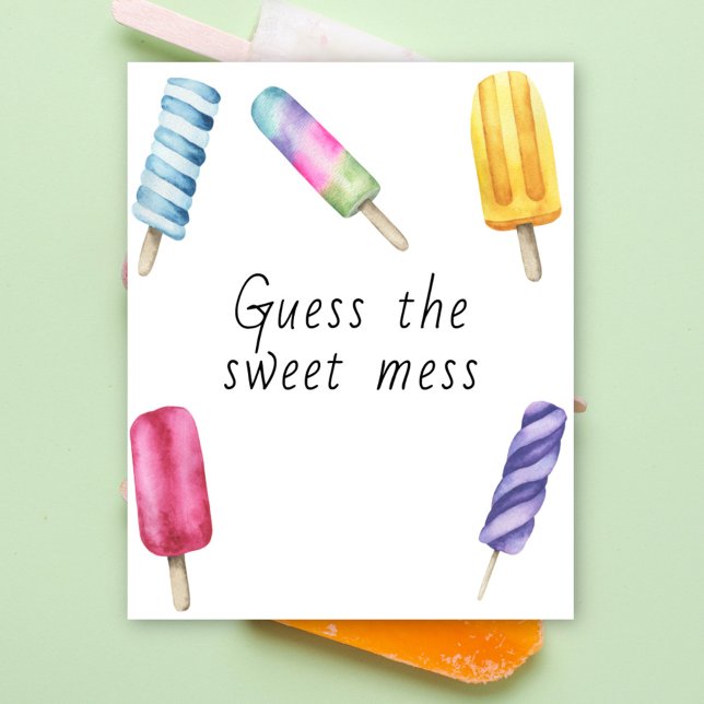 Popsicle-babyfest - gissa den söta rörelsen poster (Skapare uppladdad)