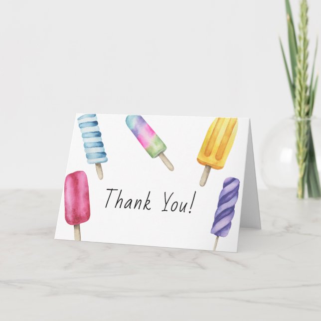 Popsicle Babyfirande Tacksamhetskort Tack Kort (Framsida)