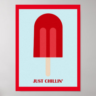 POPSICLE BARA CHILLING ROLIGT SOMMER TREATS PUN MO POSTER