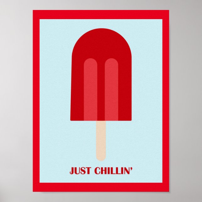 POPSICLE BARA CHILLING ROLIGT SOMMER TREATS PUN MO POSTER (Framsidan)