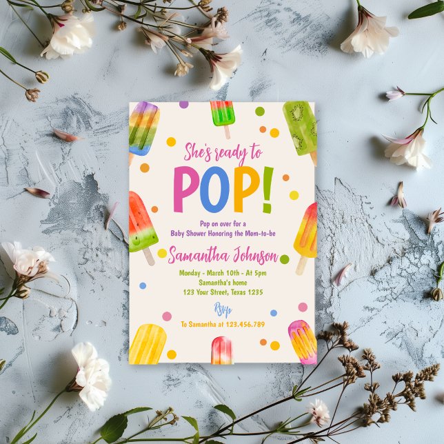 Popsicle-barnkalas sommarfest  inbjudningar (Skapare uppladdad)