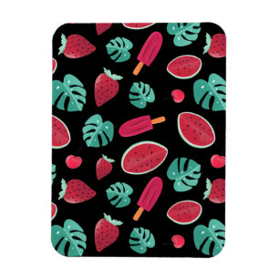Popsicle, Cherry, Strawberry och Watermelon Löv Magnet