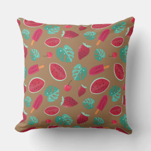 Popsicle, Cherry, Strawberry & Watermelon Kudde