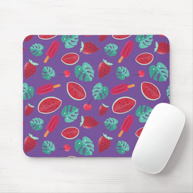 Popsicle, Cherry, Strawberry & Watermelon Löv Musmatta (Med mus)