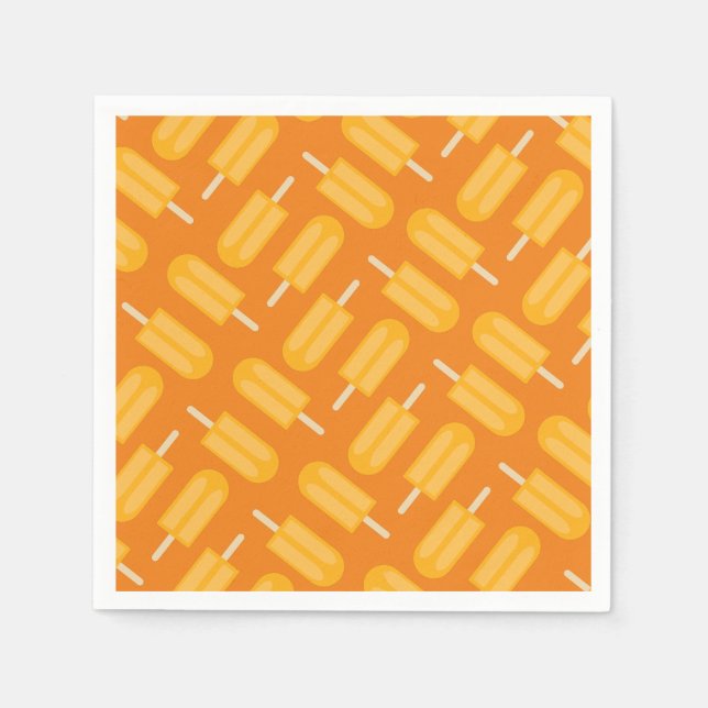 Popsicle Cute Summer 1a Birthday Party Themme Pappersservett (Framsidan)