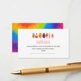 Popsicle Glass-ström baby shower blöja lotteri Tilläggskort