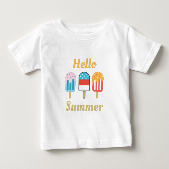 Popsicle Hej Summer T-Shirt (Framsida)