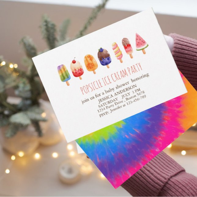 Popsicle Ice Cream babyduschinbjudan Inbjudningar (Skapare uppladdad)