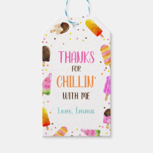 Popsicle Ice Cream Confetti Tack Gift-Märkre Presentetikett