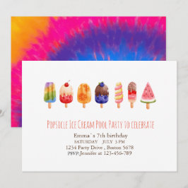 Popsicle Ice Cream Party-inbjudan Inbjudningar