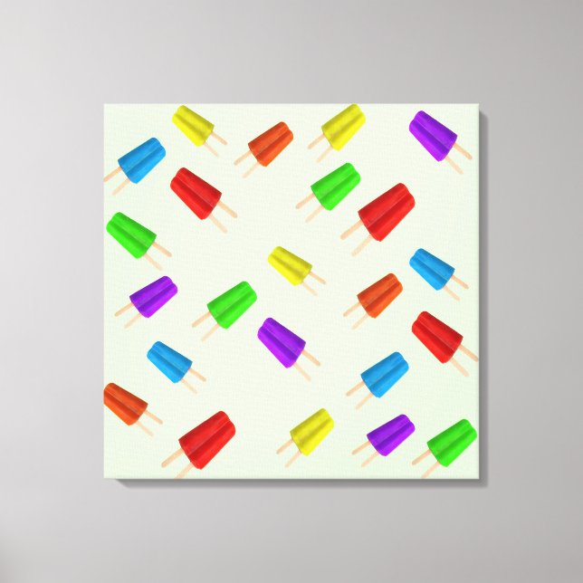Popsicle Ice Cream Struktur Canvas (Framsida)