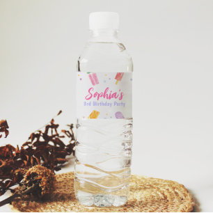 Popsicle Ice Cream Vattenflaska Label Sommar Party Vattenflaskor Etikett