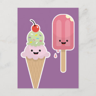 Popsicle & Ice krämvänner Vykort