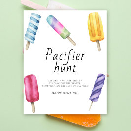 Popsicle - nappar jakt på babyduschspel poster