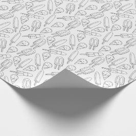 Popsicle och Ice Cream Färg Din egen Mönster Presentpapper