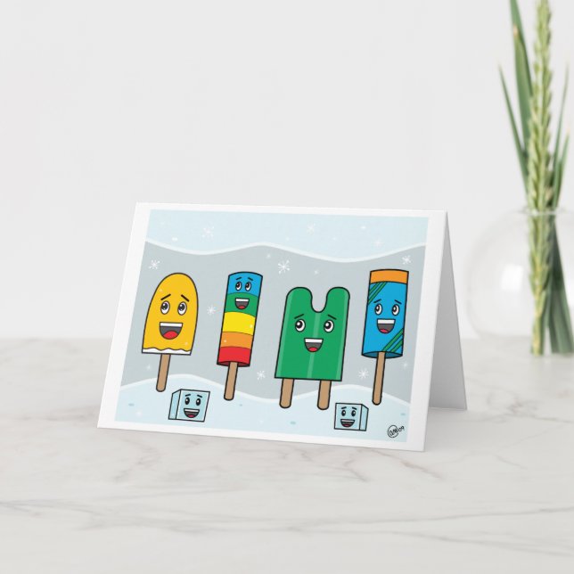Popsicle Parade - Greeting Card Kort (Framsida)