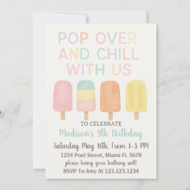 Popsicle Party Barns födelsedag-inbjudan Inbjudningar