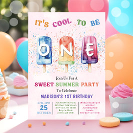 Popsicle Party Cool One 1st Birthday Invitation Inbjudningar