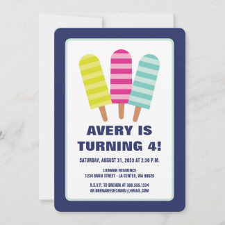 Popsicle Party Inbjudningar
