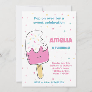 Popsicle Party Kom förbi Inbjudningar