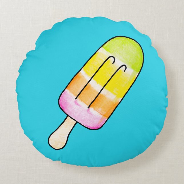 Popsicle Rund Kudde (Framsidan)