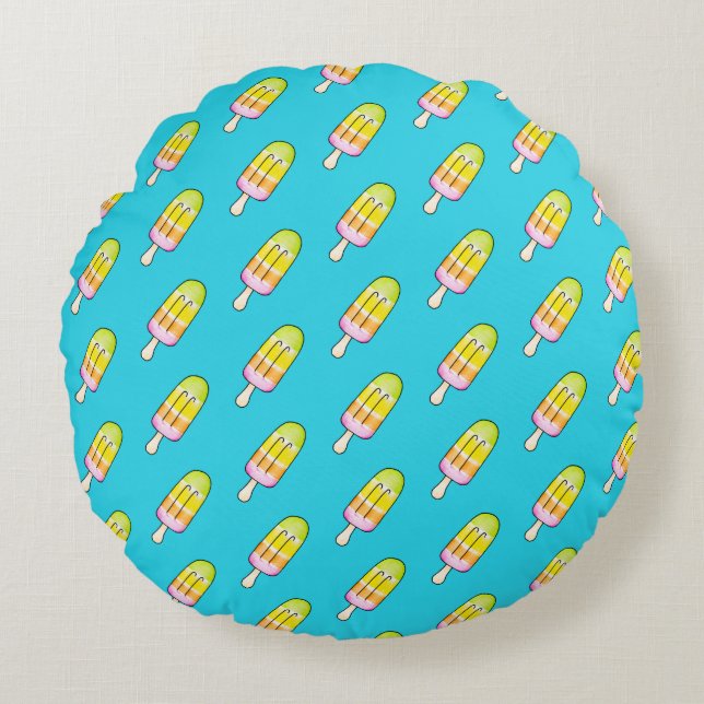 Popsicle Rund Kudde (Framsidan)