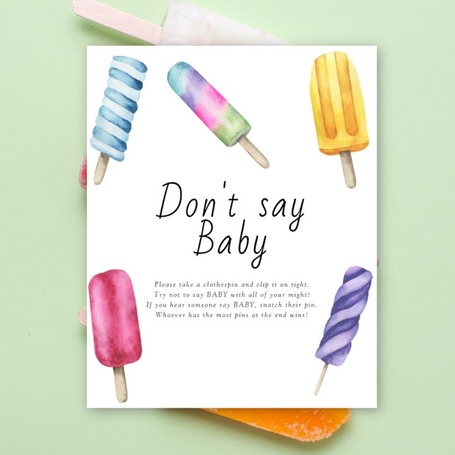 Popsicle - Säg inte baby Affisch (Skapare uppladdad)