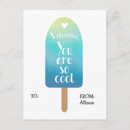 Popsicle School Classroom Valentine Cards för barn Helg Vykort