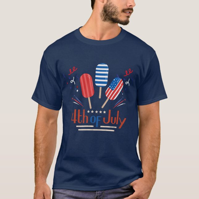 Popsicle Shirt, 4:e juli Family, Family Matchin T Shirt (Framsida)