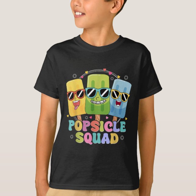 Popsicle Squad Sungl Funny Glass Summer Vacatio T Shirt (Framsida)