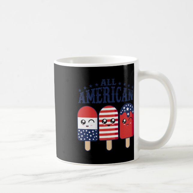 Popsicle Usa Flag Patriotic Summer Boy Gir Kaffemugg (Höger)