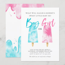 Popsicles Gender Reveal Party