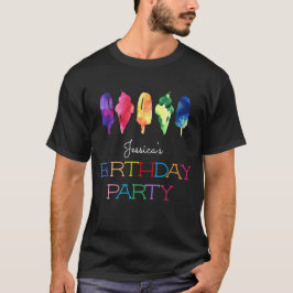 Popsikelföräldrar för regnbåge, vattenfärg, is Cre T Shirt