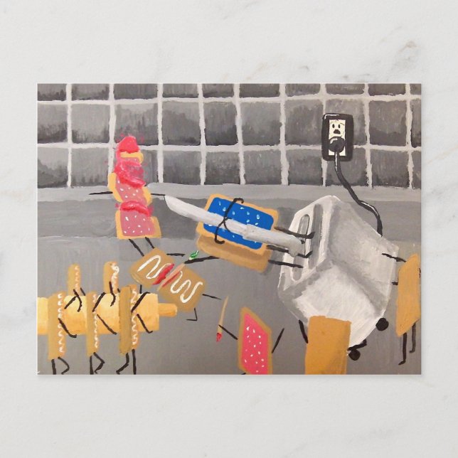 PopTarts mot Toaster Strudels Vykort (Framsida)