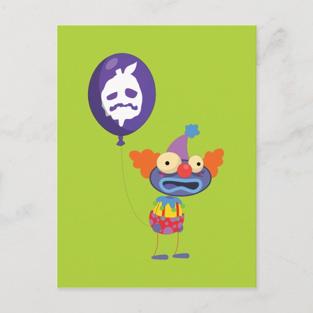 Poptropica Zomberry Clown Postcard Vykort (Framsida)