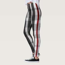 Populär Abstrakt Red Black Play Collection Leggings