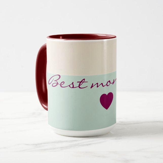 Populär Abstrakt Rosabränd Mint Kollektion Mugg (Framsida vänster)