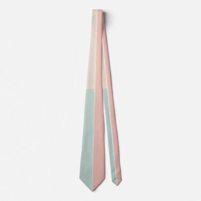 Populär Abstrakt Rosabränd Mint Kollektion Slips (Framsida)