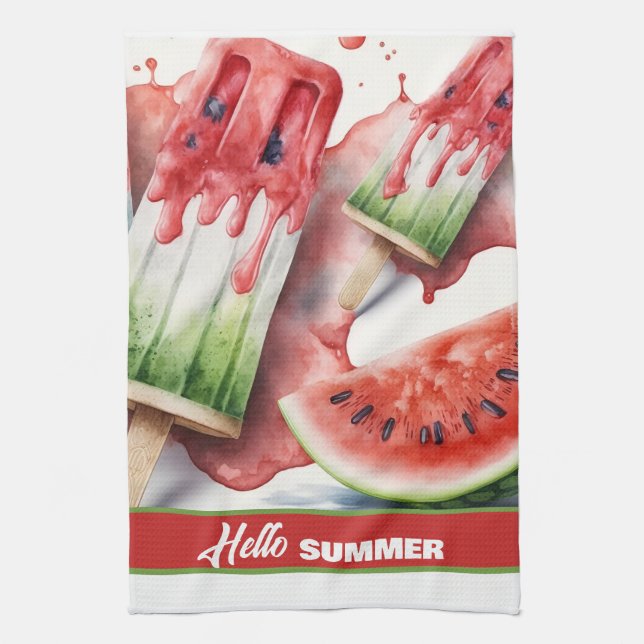 Popular and Watermelon, HEJ SOMMER Kökshandduk (Vertikal)