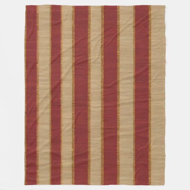 Popular Burgundy Guld Luxury Linen Collection Fleecefilt (Framsidan)